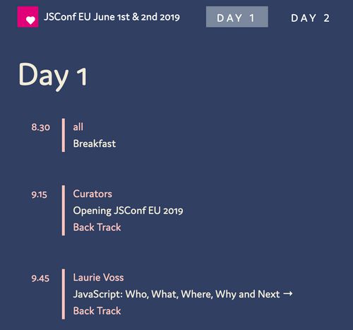 Timetable of talks now available